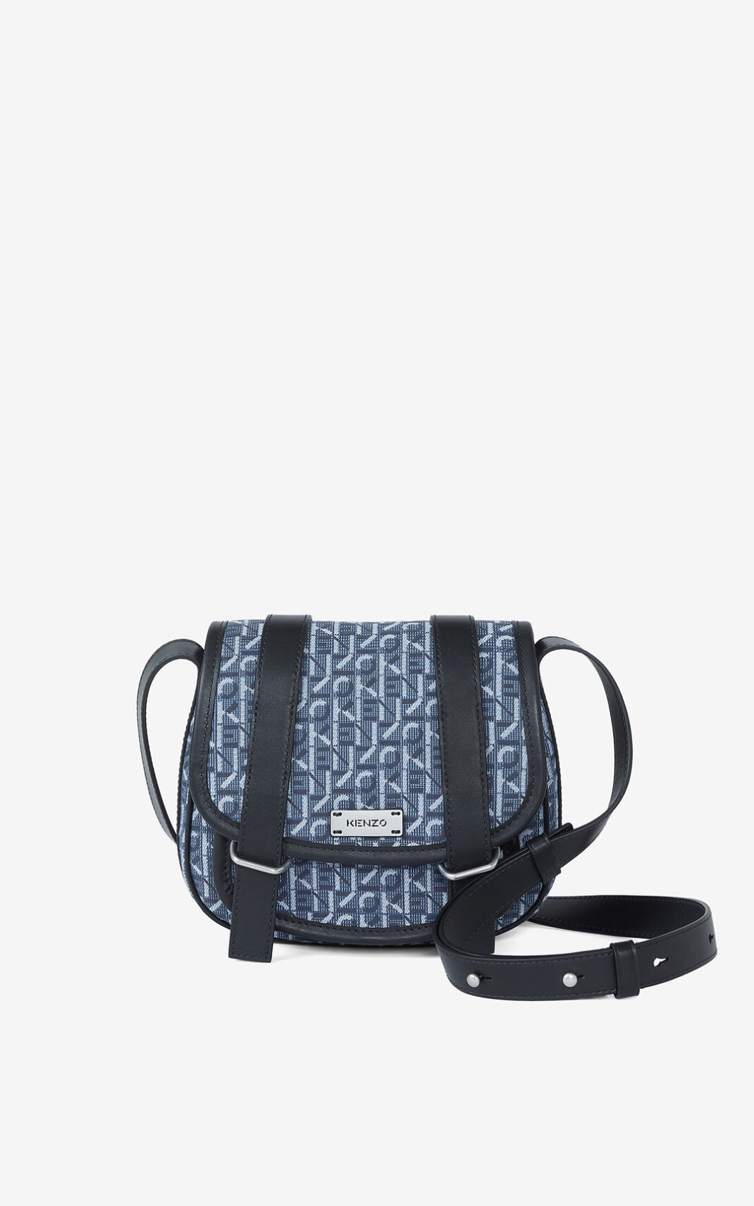 Bolso De Mano Kenzo Small jacquard Courier Mujer Azul Marino Azules FES678231